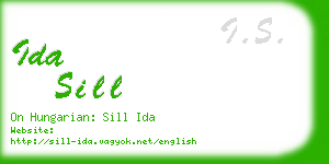 ida sill business card